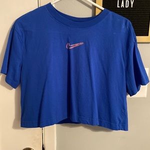 Blue Nike Crop Top